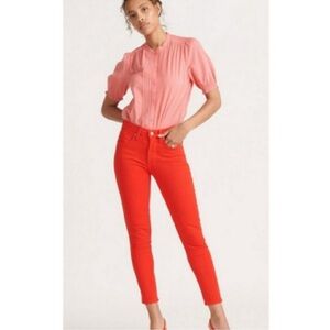 Lucky Brand Jeans Bright Red Bridgette Skinny High Rise 2‎ 26